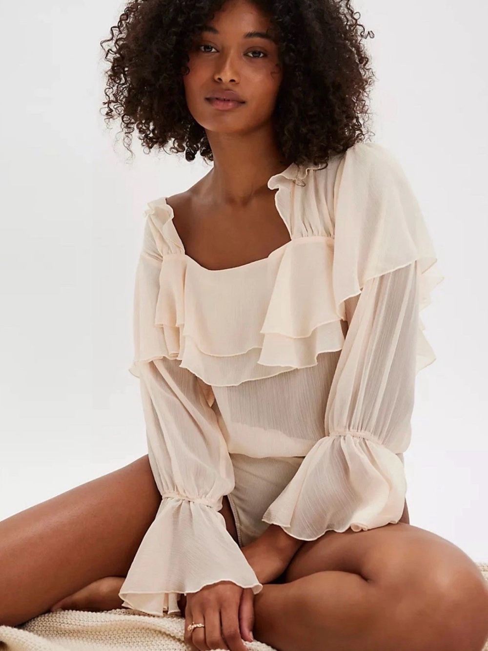 Free People “Give Me Drama” Bodysuit